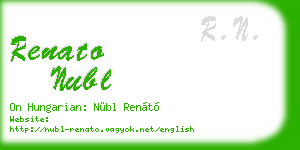 renato nubl business card